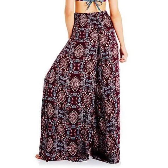 TIGERLILY Arbanasi Berry Purple High Waisted Wide Leg Pants RRP$199 - Picture 6 of 16